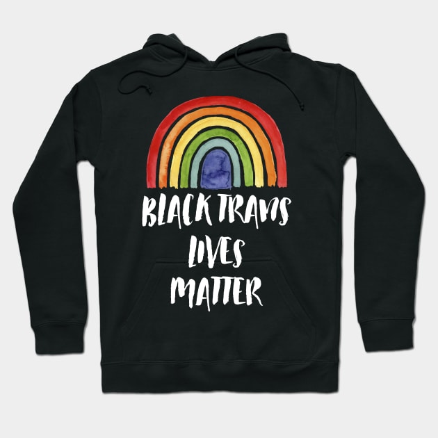 Black Trans Lives Matter LGBT Rainbow Hoodie by kikiao